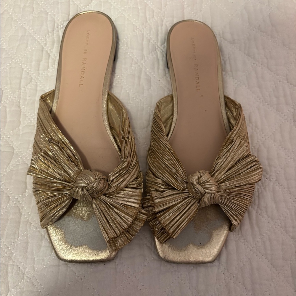 Loeffler Randall gold sandals